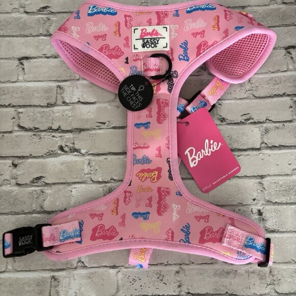 Sassy Woof Barbie Pink Dog Harness Size M NWT - Picture 1 of 3